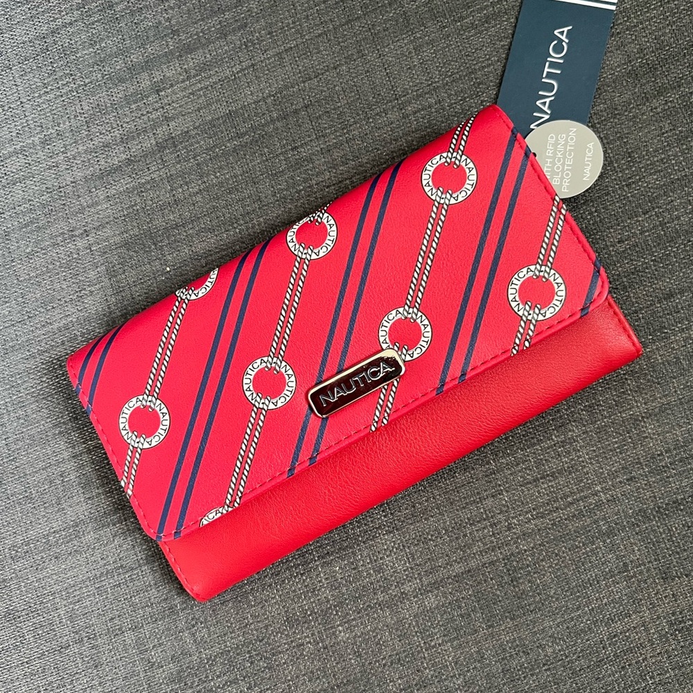 NWT NAUTICA RFID MONEY MANAGER CLUTCH CARDHOLDER WALLET ORGANIZER CASE